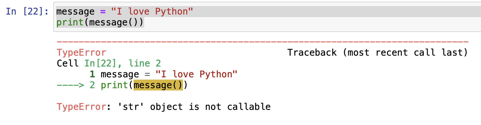 Python TypeError - str object is not callable